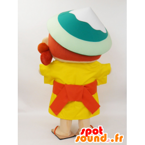 Tamahime-chan maskot. Flickamaskot med hatt - Spotsound maskot
