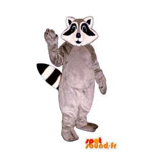 Costume de raton laveur gris, noir et blanc - MASFR007165 - Mascottes de ratons