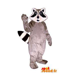 Costume de raton laveur gris, noir et blanc - MASFR007165 - Mascottes de ratons