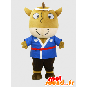 Umamaru mascot. Brown horse with a kimono mascot - MASFR28218 - Yuru-Chara Japanese mascots