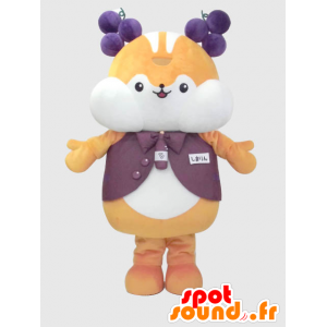 Shimarin mascot. Squirrel mascot with grape - MASFR28219 - Yuru-Chara Japanese mascots