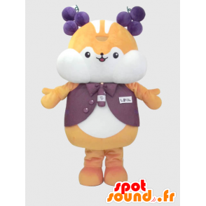 Shimarin Maskottchen. Eichhörnchen Maskottchen mit Traube - MASFR28219 - Yuru-Chara japanischen Maskottchen