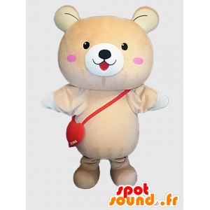 Tokuma mascot. Large beige teddy mascot - MASFR28220 - Yuru-Chara Japanese mascots