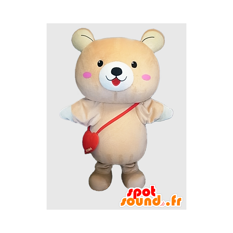 Mascot Tokuma. Suuri beige nalle maskotti - MASFR28220 - Mascottes Yuru-Chara Japonaises