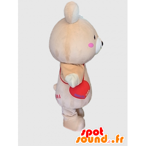 Tokuma Maskottchen. Große beige Teddybärmaskottchen - MASFR28220 - Yuru-Chara japanischen Maskottchen