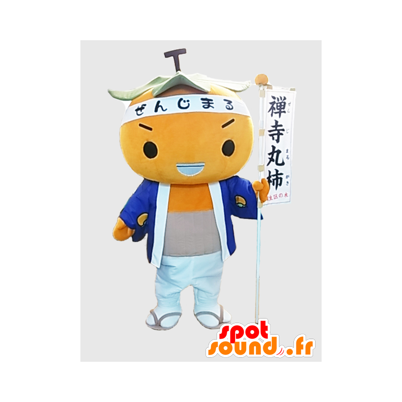 Costume da mascotte Kakimaru-kun. Samouraï in kaki - Mascotte Yuru-Chara giapponese - MASFR28222 - SpotSound.fr