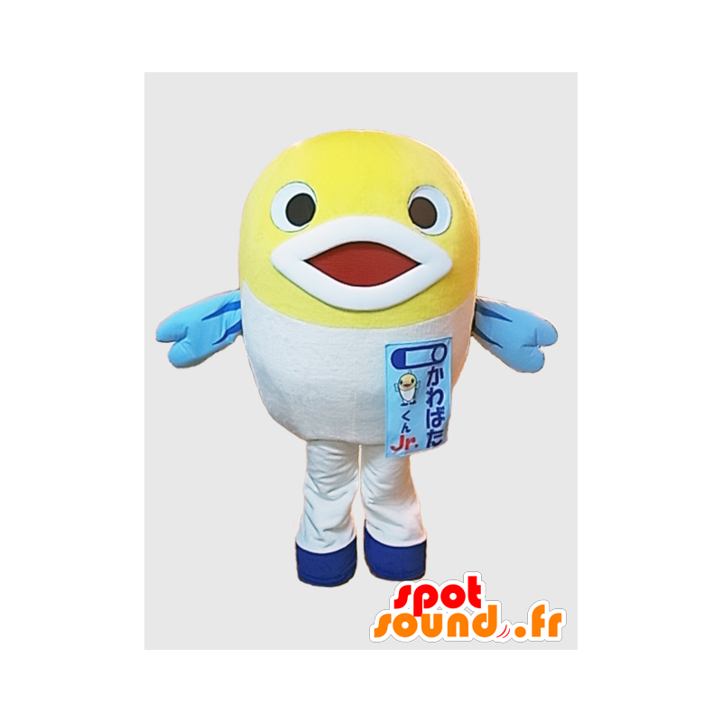 Kawabata kun mascot. Yellow and white fish Mascot - MASFR28224 - Yuru-Chara Japanese mascots