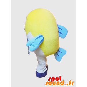 Μασκότ Kawabata-kun. Μασκότ κίτρινο και λευκό ψάρι