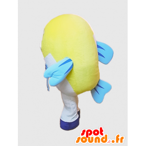 Mascot Kawabata kun. gele en witte vis mascotte - MASFR28224 - Yuru-Chara Japanse Mascottes