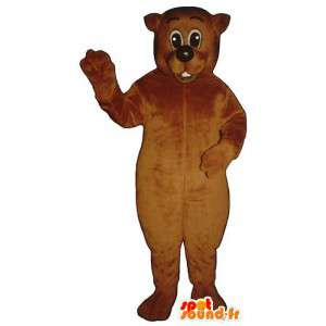 Brown peluche mascota. Oso marrón del traje - MASFR007167 - Oso mascota