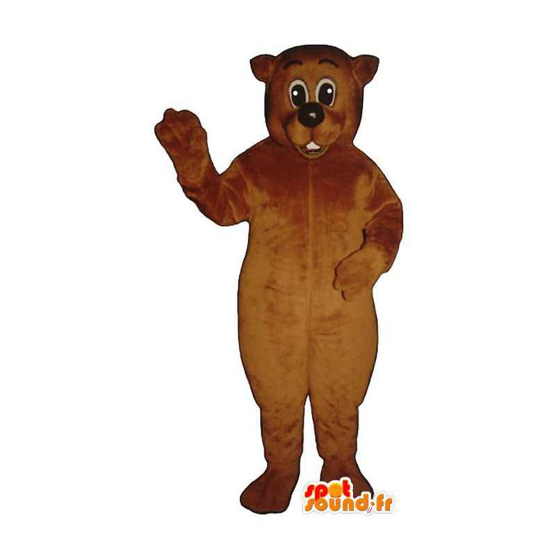 Brown peluche mascota. Oso marrón del traje - MASFR007167 - Oso mascota