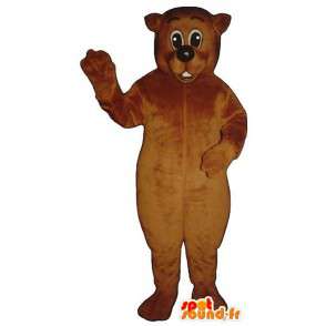 Brown peluche mascota. Oso marrón del traje - MASFR007167 - Oso mascota