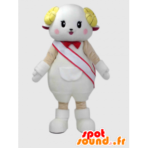 Mascotte Kawaii Hitsuji. Mascotte della capra, pecora - MASFR28225 - Yuru-Chara mascotte giapponese