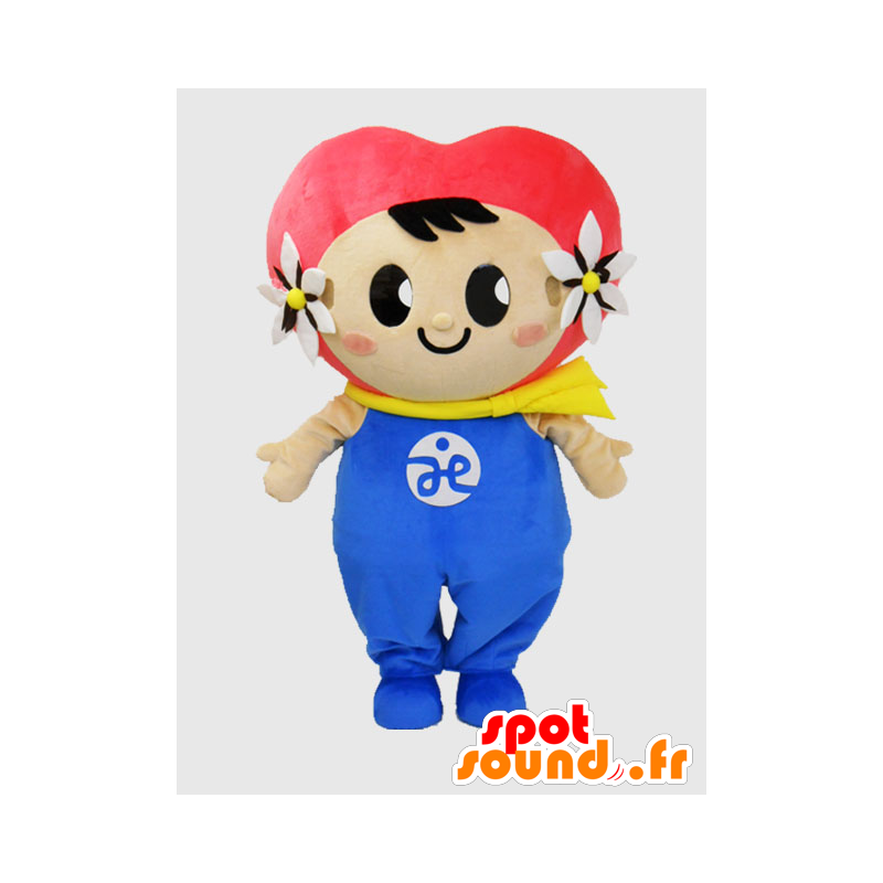 Kofuku chan mascot. Mascot child with a heart - MASFR28226 - Yuru-Chara Japanese mascots