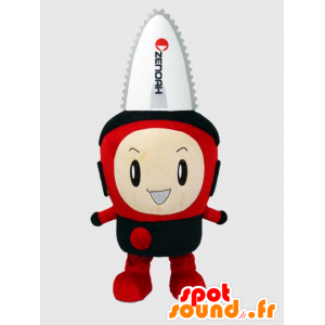 Mascotte Kogaru-kun. Rosso mascotte e motosega nero - MASFR28227 - Yuru-Chara mascotte giapponese