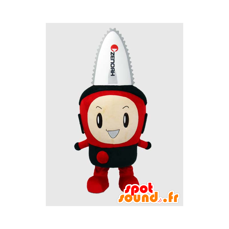 Mascotte Kogaru-kun. Rosso mascotte e motosega nero - MASFR28227 - Yuru-Chara mascotte giapponese