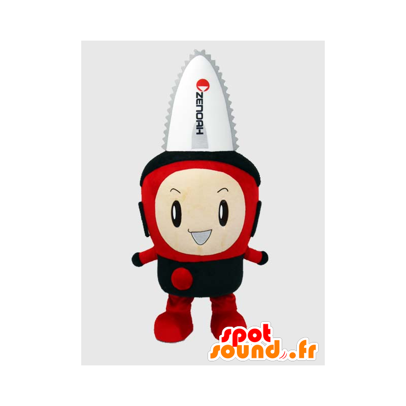 Mascotte de Kogaru-kun. Mascotte de tronçonneuse rouge et noire - MASFR28227 - Mascottes Yuru-Chara Japonaises