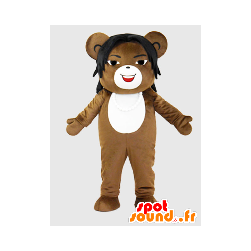 Takuma Kimu mascot. Mascot Teddy with hair - MASFR28228 - Yuru-Chara Japanese mascots