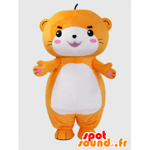 Mascot Ichikawa. oransje og hvit oter maskot - MASFR28229 - Yuru-Chara japanske Mascots
