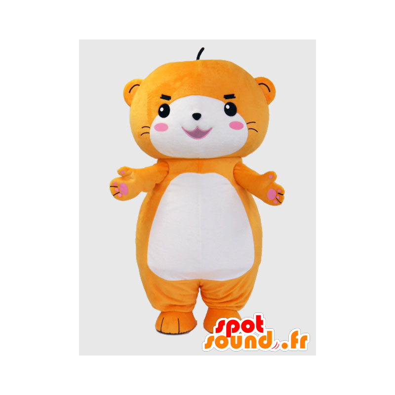 Ichikawa Maskottchen. Orange und weiße Fischotter Maskottchen - MASFR28229 - Yuru-Chara japanischen Maskottchen