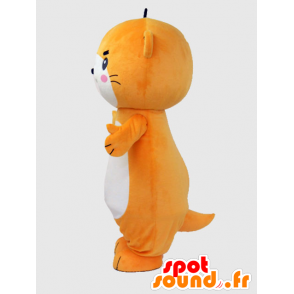 Mascot Ichikawa. laranja e mascote lontra branco - MASFR28229 - Yuru-Chara Mascotes japoneses