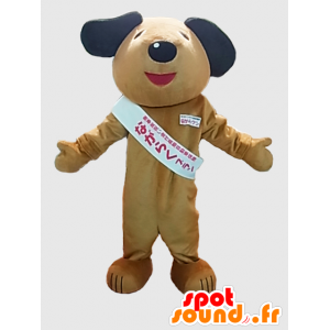 Mascot Nagarakun. bruine en zwarte hond mascotte - MASFR28231 - Yuru-Chara Japanse Mascottes