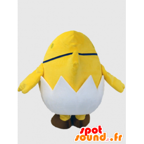 Giant yellow chick mascot in an eggshell - MASFR28236 - Yuru-Chara Japanese mascots