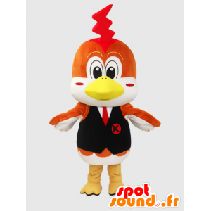 Mascot Ikko-kun. Mascot elegante de color marrón y blanco de aves - MASFR28238 - Yuru-Chara mascotas japonesas