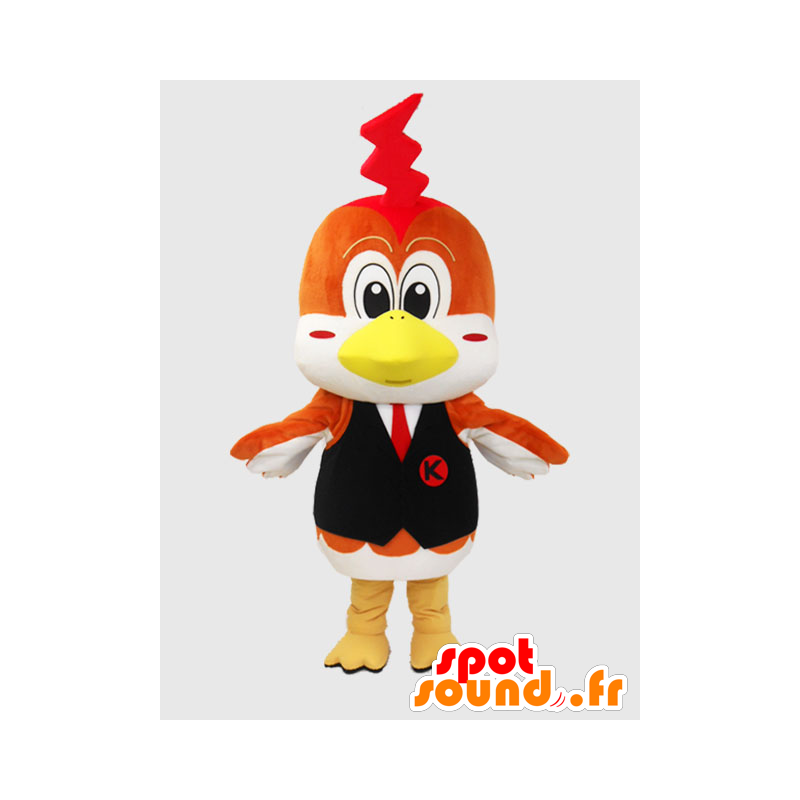 Mascotte de Ikko-kun. Mascotte d'oiseau marron et blanc élégant - MASFR28238 - Mascottes Yuru-Chara Japonaises
