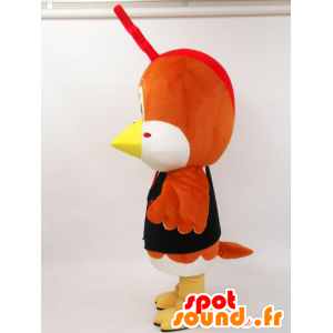 Mascotte de Ikko-kun. Mascotte d'oiseau marron et blanc élégant - MASFR28238 - Mascottes Yuru-Chara Japonaises