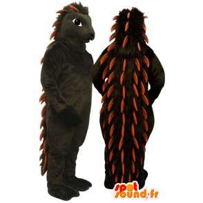 Egel mascotte bruin en oranje - MASFR007171 - mascottes Hedgehog