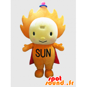 サンちゃんのマスコット。オレンジと黄色の太陽のマスコット-MASFR28242-日本のゆるキャラのマスコット