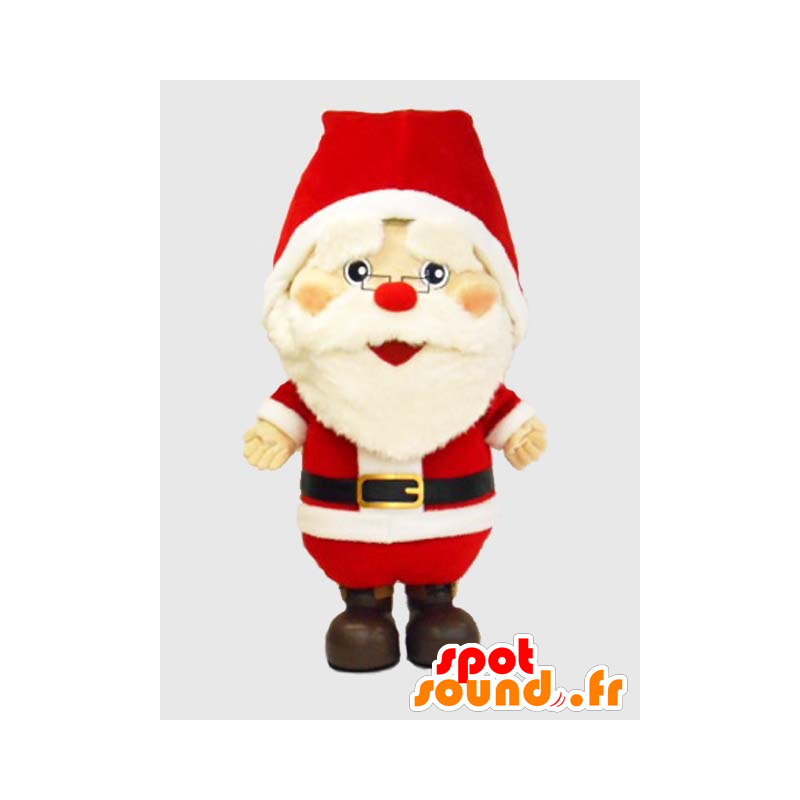 Mascot Santakurosu. Kerstman Mascot gebaard, zeer succesvol - MASFR28243 - Yuru-Chara Japanse Mascottes