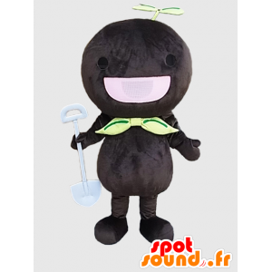 Yuki-kun mascotte. Piece Mascotte di terreno con un impianto - MASFR28246 - Yuru-Chara mascotte giapponese