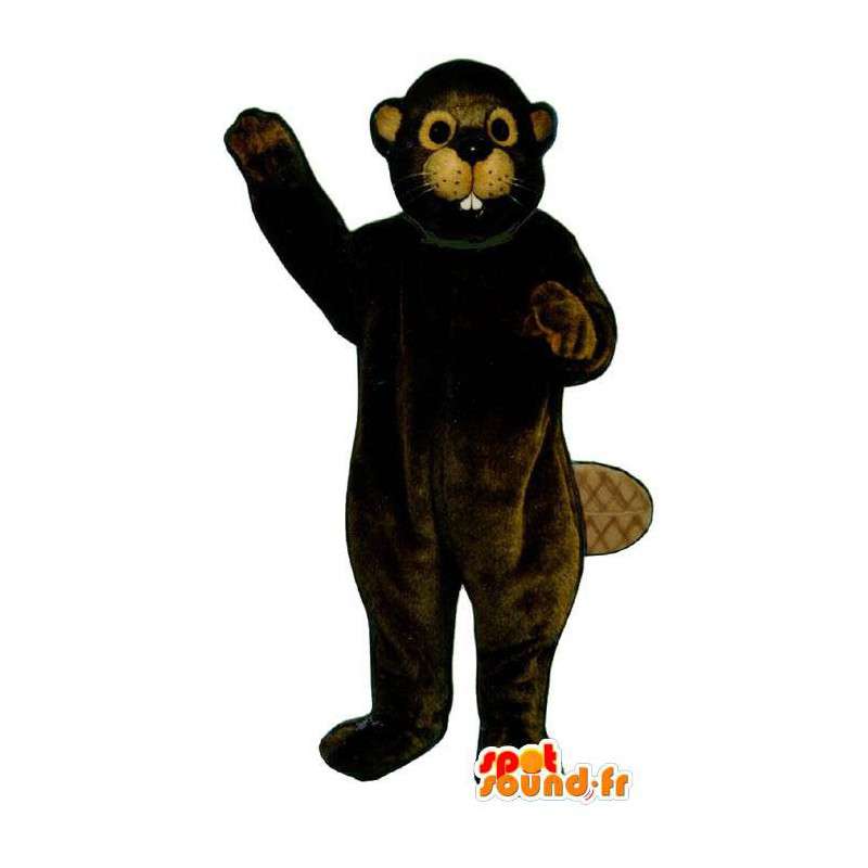 Tmavě hnědá bobr kostým - MASFR007172 - Beaver Maskot