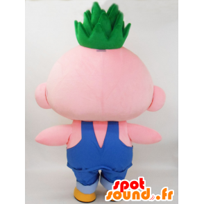 Norimo-chan mascot. Pink mascot character in overalls - MASFR28247 - Yuru-Chara Japanese mascots