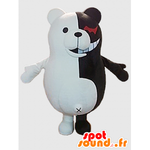 Monokuma Maskottchen. Halb Engel Teddy Maskottchen, halb Dämon - MASFR28251 - Yuru-Chara japanischen Maskottchen