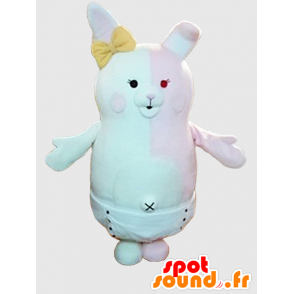 White and pink bunny mascot with a layer - MASFR28252 - Yuru-Chara Japanese mascots