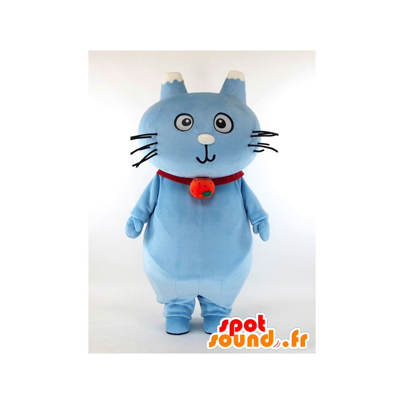 Mascotte de Shizunabi. Mascotte de chat bleu avec un serpent - MASFR28255 - Mascottes Yuru-Chara Japonaises