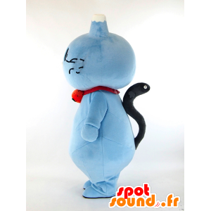 Shizunabi maskot. Blå kattmaskot med en orm - Spotsound maskot
