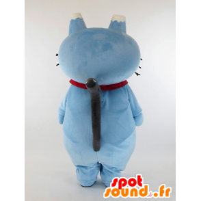 Shizunabi maskot. Blå kattmaskot med en orm - Spotsound maskot