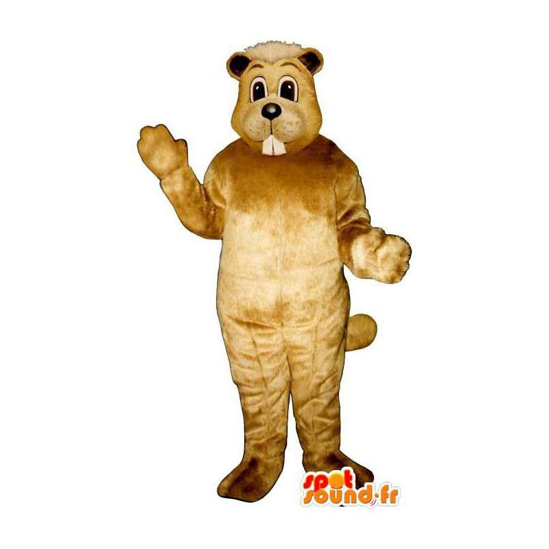 Beaver beige suit - MASFR007174 - Beaver mascots