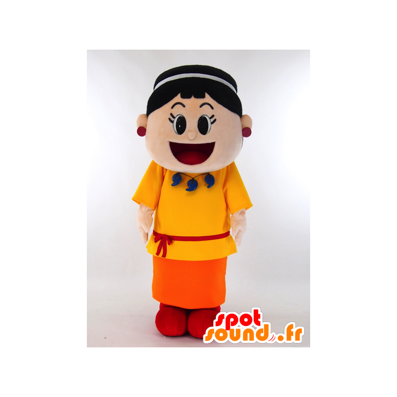 Mascotte de Asuka-chan. Mascotte d'Indienne très joyeuse - MASFR28257 - Mascottes Yuru-Chara Japonaises