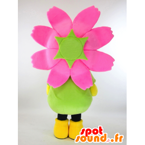 Mascota Kosupi. Rosa amarillo y verde de la flor de la mascota - MASFR28259 - Yuru-Chara mascotas japonesas