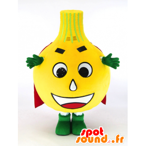 Mascotte Isatama kun. Giallo cipolla mascotte con un mantello - MASFR28260 - Yuru-Chara mascotte giapponese