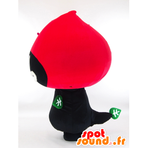 Unamo maskot. Röd och svart svampmaskot - Spotsound maskot