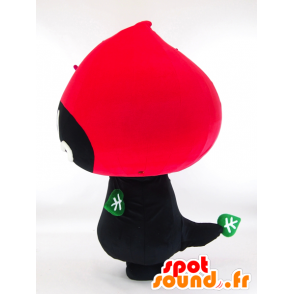 Unamo maskot. Rød og sort champignon maskot - Japanske Yuru-Chara-maskotter - MASFR28262 - SpotSound.fr