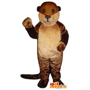 Mascot bruine otter bicolor - MASFR007176 - Mascottes van de oceaan