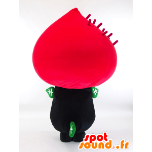 Mascotte de Unamo. Mascotte de champignon rouge et noir - MASFR28262 - Mascottes Yuru-Chara Japonaises