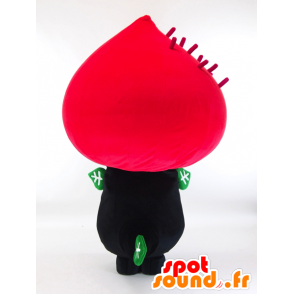 Mascotte Unamo. Rosso e nero di funghi Mascotte - MASFR28262 - Yuru-Chara mascotte giapponese